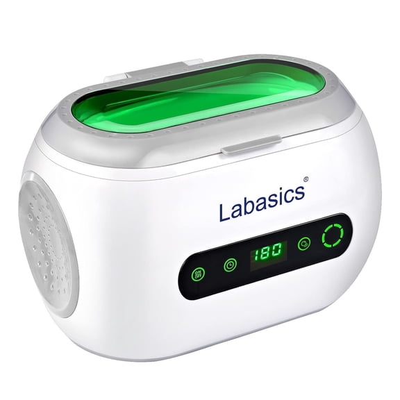 Labasics Ultrasonic Cleaner, Stainless Steel, 600 mL Digital Machine for Jewelry, Eyeglasses, and Lab Instruments