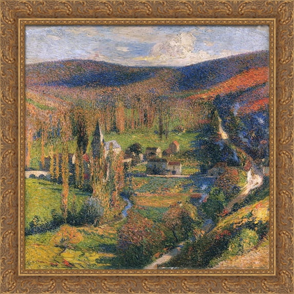 Labastide du Vert 28x28 Large Gold Ornate Wood Framed Canvas Art by Henri Martin