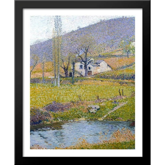 Labastide du Vert 28x34 Large Black Wood Framed Print Art by Henri Martin