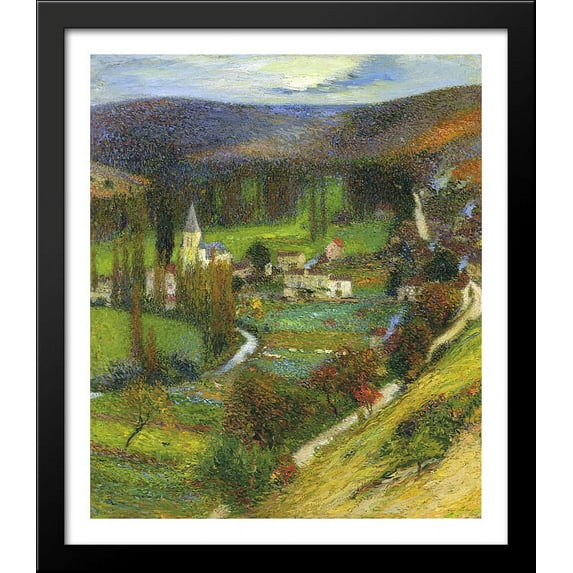 Labastide du Vert - Morning Effect 28x32 Large Black Wood Framed Print Art by Henri Martin