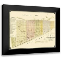 Labatt 14x12 Black Modern Framed Museum Art Print Titled - Galveston Texas Landowner - Labatt 1869