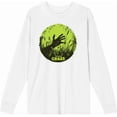 thumbnail image 1 of Labbing Touch Grass Gamer Nerd Adult White Crew Neck Long Sleeve Tee-Medium, 1 of 3