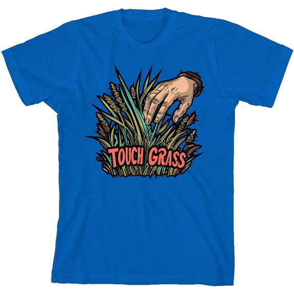 Labbing Touch Grass Gamer Nerd Youth Natural Crew Neck Short Sleeve Tee-XXL