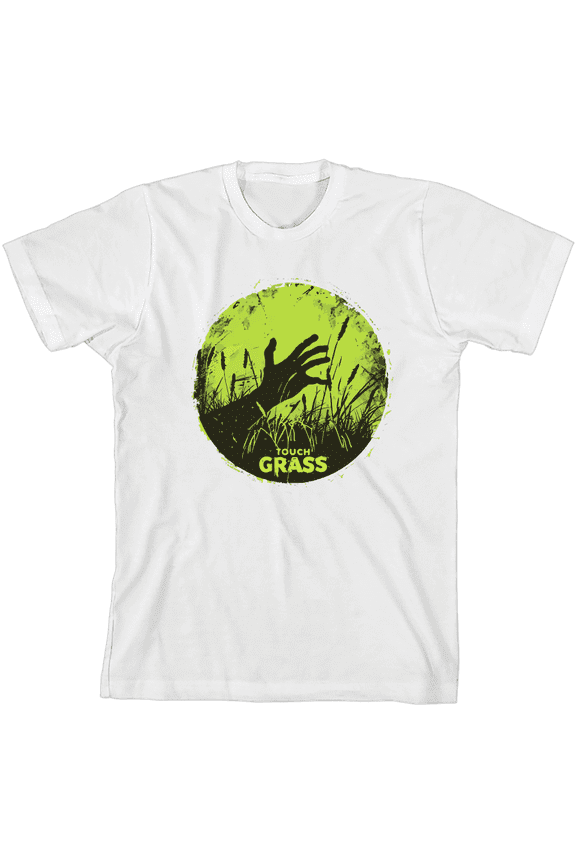 Labbing Touch Grass Gamer Nerd  Youth White Crew Neck Short Sleeve Tee-XXL