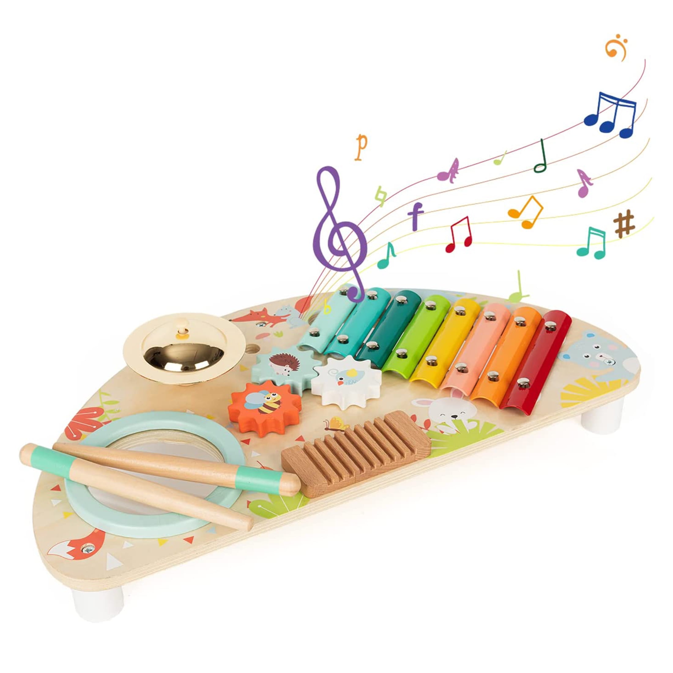 BA-YN901】Children's game table - 0 to 3 years old to accompany the  educational early education music enlightenment multi-functional game  storage table table legs detachable B music rattle bed bell buybuy@TOYS