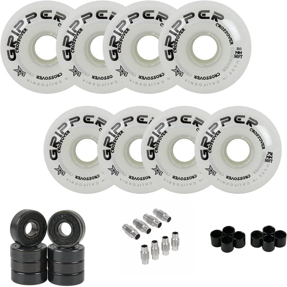 Labeda Gripper Roller Hockey Wheels, Hybrid Ceramic Bearings, Choose Color Size