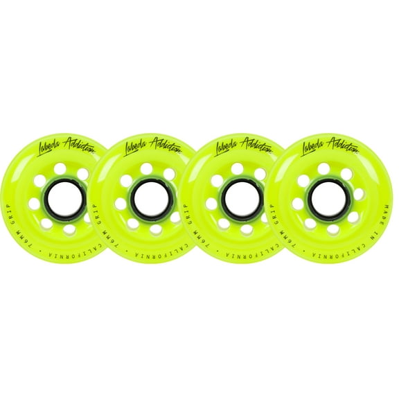 Labeda Inline Roller Hockey Skate Wheels Addiction Yellow 80mm SET OF 4
