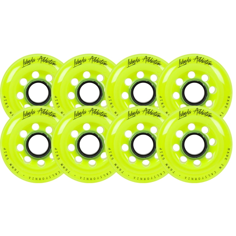Labeda Addiction Wheels Labeda Addiction Orange 76mm Inline Hockey Wheels | Indoor Tile Surface Wheels Labeda Wheels