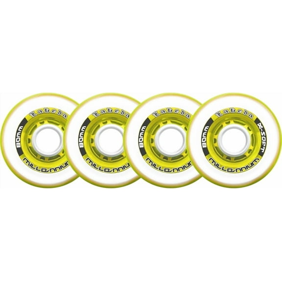 Labeda Inline Roller Hockey Skate Wheels Millennium Gripper Yellow 72mm SET OF 4