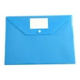 thumbnail image 1 of Label Document Bag Blue Yxwen Transparent File Folders Plastic Envelopes Polyethylene Envelopes Document Envelopes with Label Pockets and Snaps for Home Organizing Letter Size/ Size 6 Colors, 1 of 9
