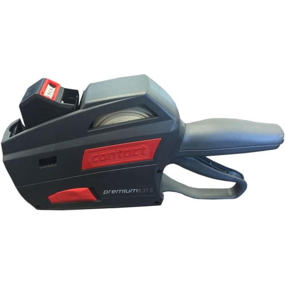 Label Gun, Premium Model 6.37, Prints One Line, 6 Characters, Large Print