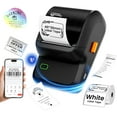 thumbnail image 1 of Label Maker-Barcode Label Printer, Bluetooth Label Maker Machine with Tapes for Small Business,Home Use,Logo,Sticker Printer with 80 Fonts & 300 Templates, Black, 1 of 18