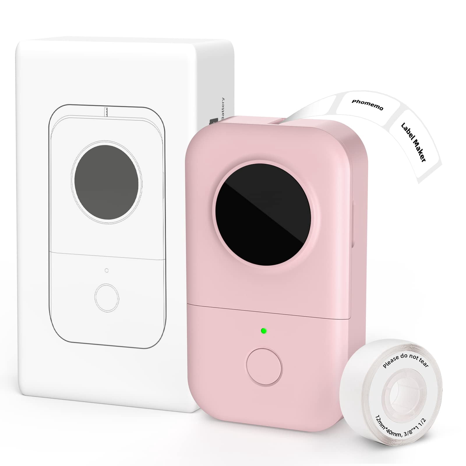Label Maker, D30 Portable Bluetooth Label Maker Machine with Tape, Small Mini Label Printer, Multiple Templates Fonts Icon Labeler for Home, School, Office