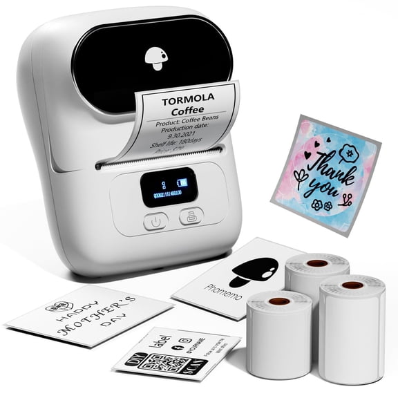 Label Maker Machine- M110 Upgraded Printer For Barcode Clothing Retail Mailing Business Compatible With Android & Ios 3 White
