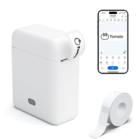 VBOOX TRAB Label Maker Machine with Tape, Portable Bluetooth Mini Label Printer, Wireless Small Label Makers with Versatile App for School Home Office Organization