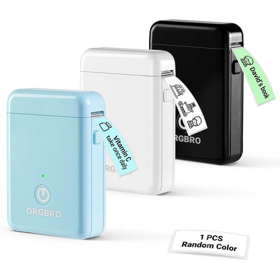 Label Maker Machine with Tape, Random Color-1 Count, X1 Bluetooth Mini Label Printer, Wireless Small Sticker Maker with Versatile App for School Home Office Organization (Random Color)