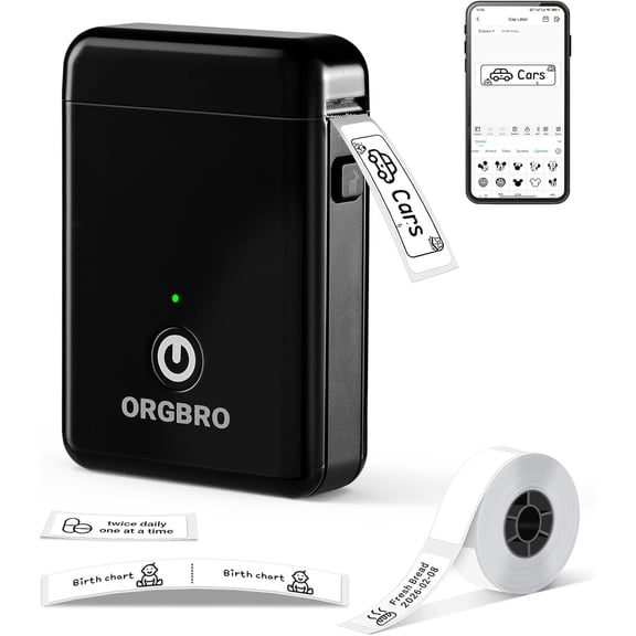 Label Maker Machine with Tape, X1 Portable Bluetooth Mini Label Printer, Support Pre-Cut & Continuous Label, Wireless Small Label Makers with Versatile App for School Home Office Organization