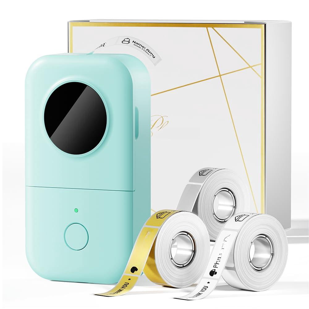 Label Maker Machine With Tapes - White/clear/gold Labels  D30 Portable Handheld Mini Makers Multiple Templates Fonts Icon Thermal Small Printer Rechargeable For Home