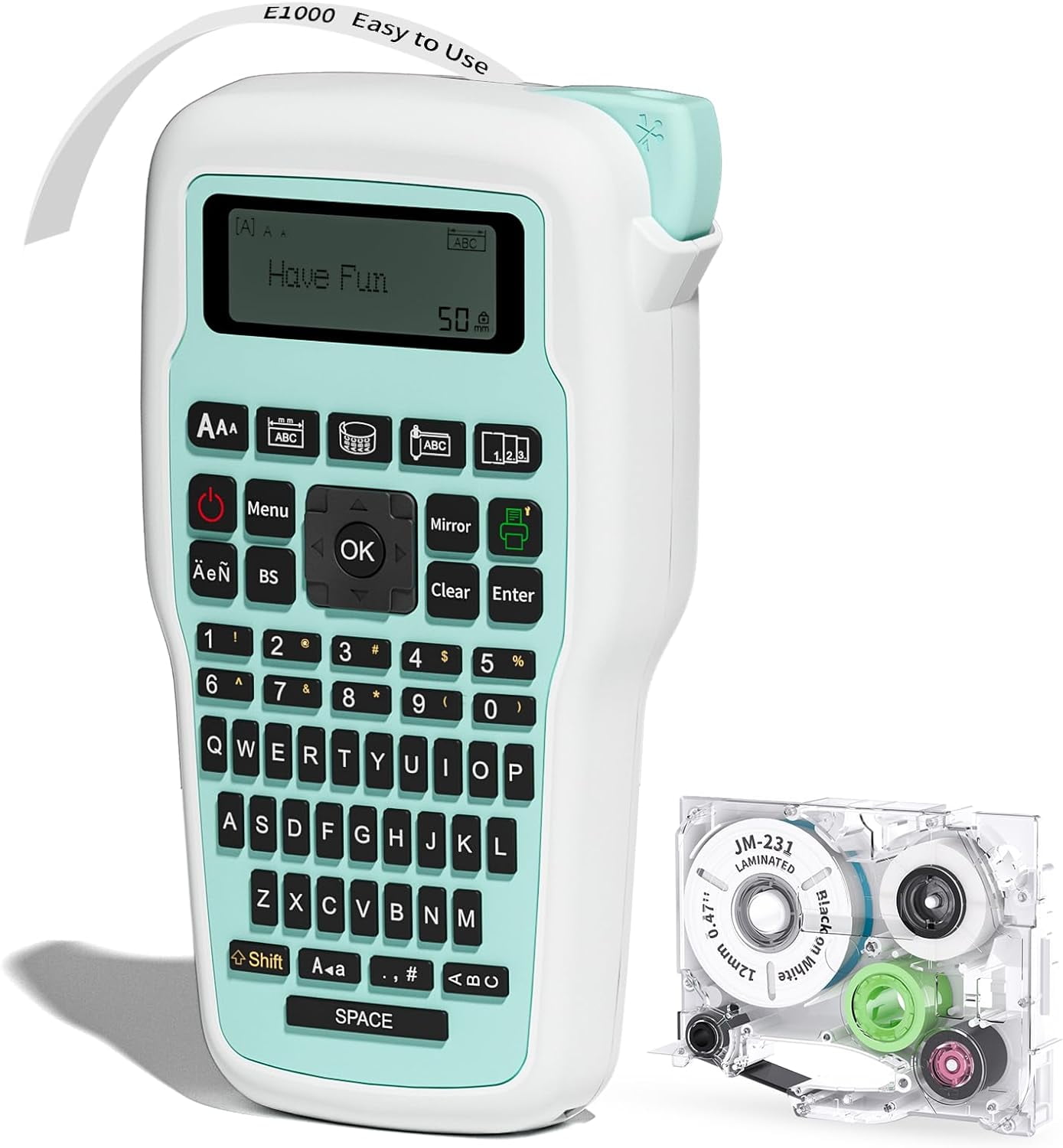 Label Maker Machine and Printer, E1000 Portable Handheld QWERTY
