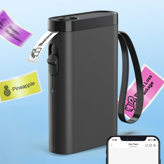 Label Maker Machine with Tape, P21 Bluetooth Label Printer, compact printer with multiple templates for easy office and home organization,