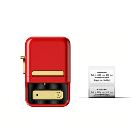 Label Maker Tag Price Portable Thermal Label Printer with White/Transparent/Color/Round Labels