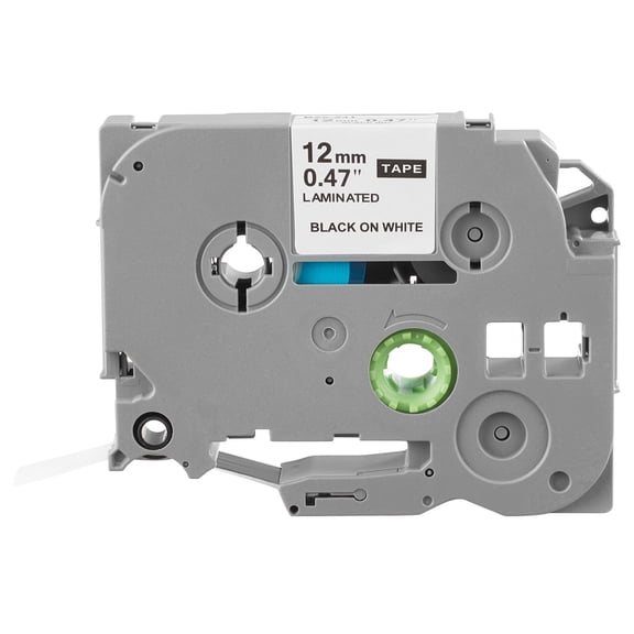 Label Maker Tape 4 Pack 12 mm Black on White Label Maker Refills TZe-231,