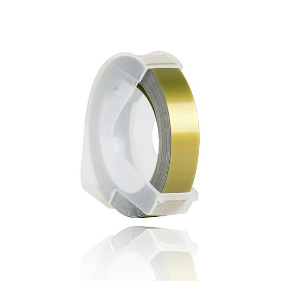 Label Maker Tape 9mm 3D Embossing Manual Operation Suitable for DYMO 1610 Stickers Printer Gold
