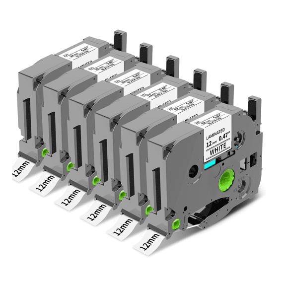 Label Maker Tape for Brother P Touch TZe231 Tape 12mm 0.47 Laminated White, TZe231 Replacement for Brother P Touch Label Maker Tape Refills, Compatible with Brother PT-D210 D220 H110 D400 D410 D610BT