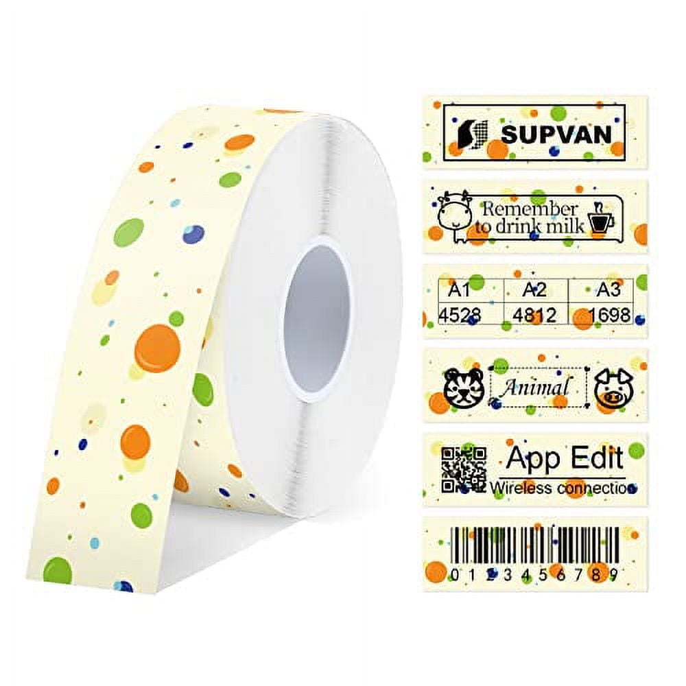 Label Maker Tape SUPVAN .. E10 Adapted Label Print .. Paper Refill Size