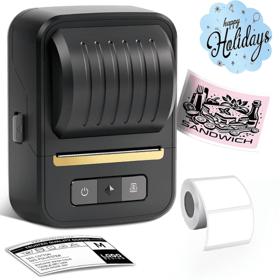 Label Makers, Label Maker Machine with Tape, Bluetooth Label Maker, Portable Thermal 2 Inch Label Printer for Small Business, Barcode, Address, Logo, Clothing, Sticker Printer for Phones & PC