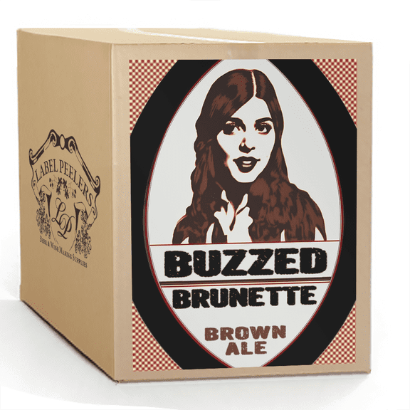 Label Peelers Buzzed Brunette Brown Ale Beer Kit - Extract