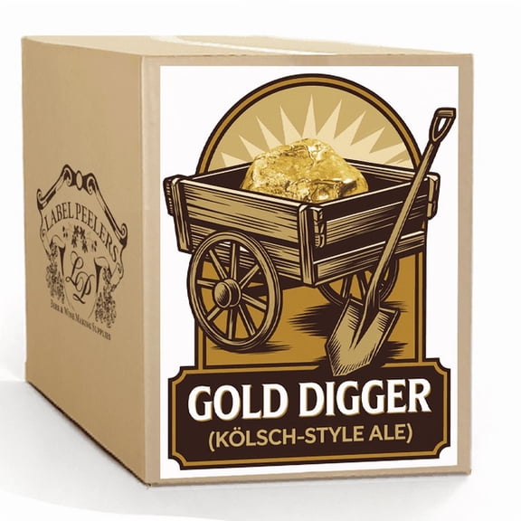 Label Peelers Gold Digger Kolsch Style Ale Beer Kit - All Grain