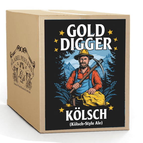 Label Peelers Gold Digger Kolsch Style Ale Beer Kit - Extract