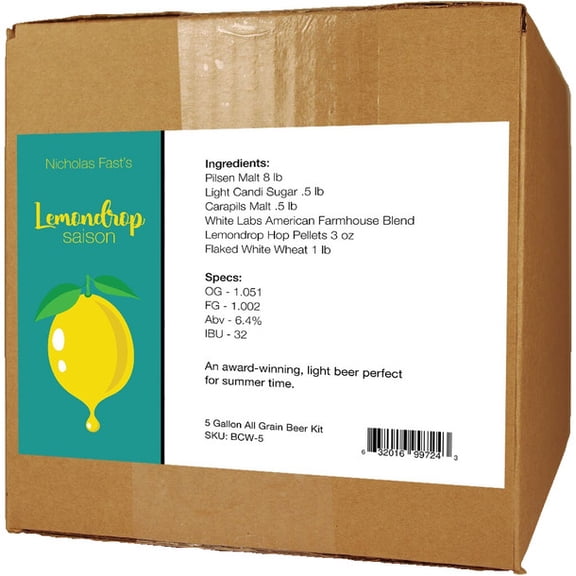 Label Peelers Lemondrop Saison All Grain Beer Kit