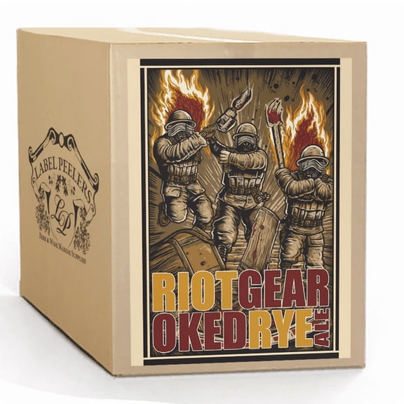 Label Peelers Riot Gear Oaked Rye Ale Beer Kit