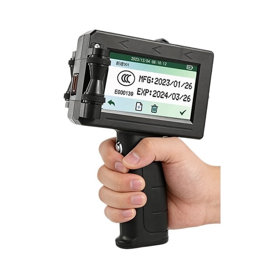 Label Printer 12.7mm Handheld Inkjet Printer QR Code Batch Date Number Logo Expiry Date Coding Machine Portable ,Crisp Output