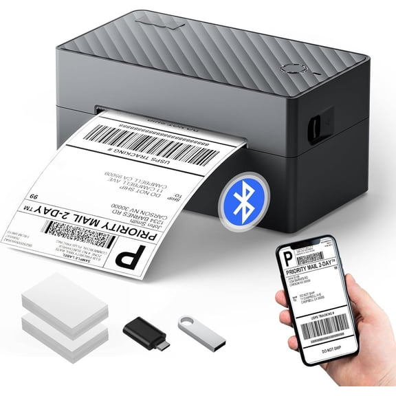 Label Printer, 4x6 Shipping Label Thermal Printer for Packages, Conection and Compatible with Android. .Windows, , Chromebook, , Ebay, UPS.USPS, FedEx, Shopify