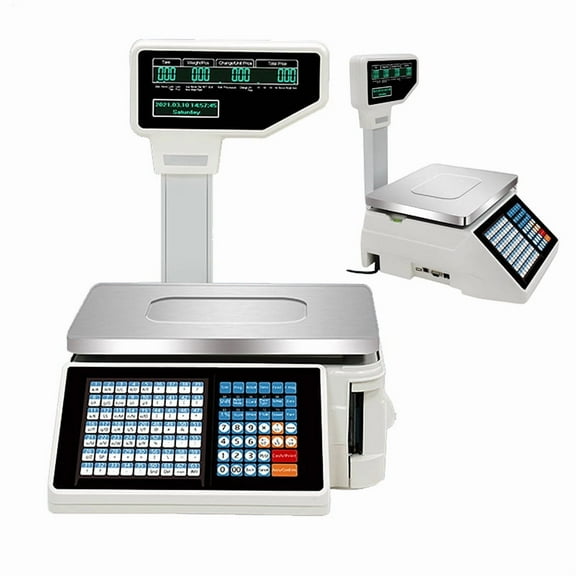 Label Printing Scale 2 Printing Modes Digital Number Computing Scale English Version Electronic Food Scale For Fruit Market Retail Store pretty well