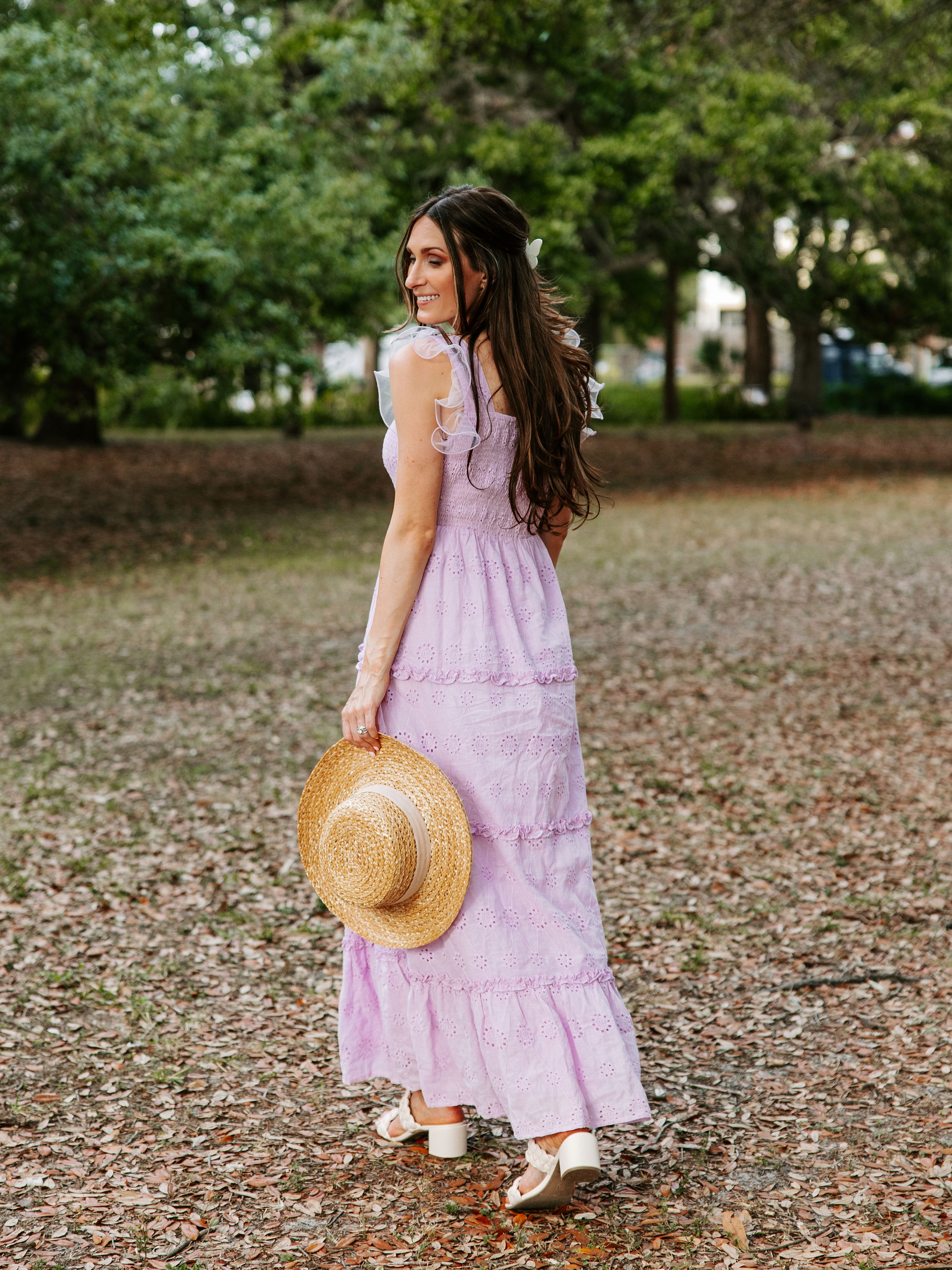 Label Rail x CheapChicFinds Women's Tiered Broderie Maxi Dress - image 1 of 7