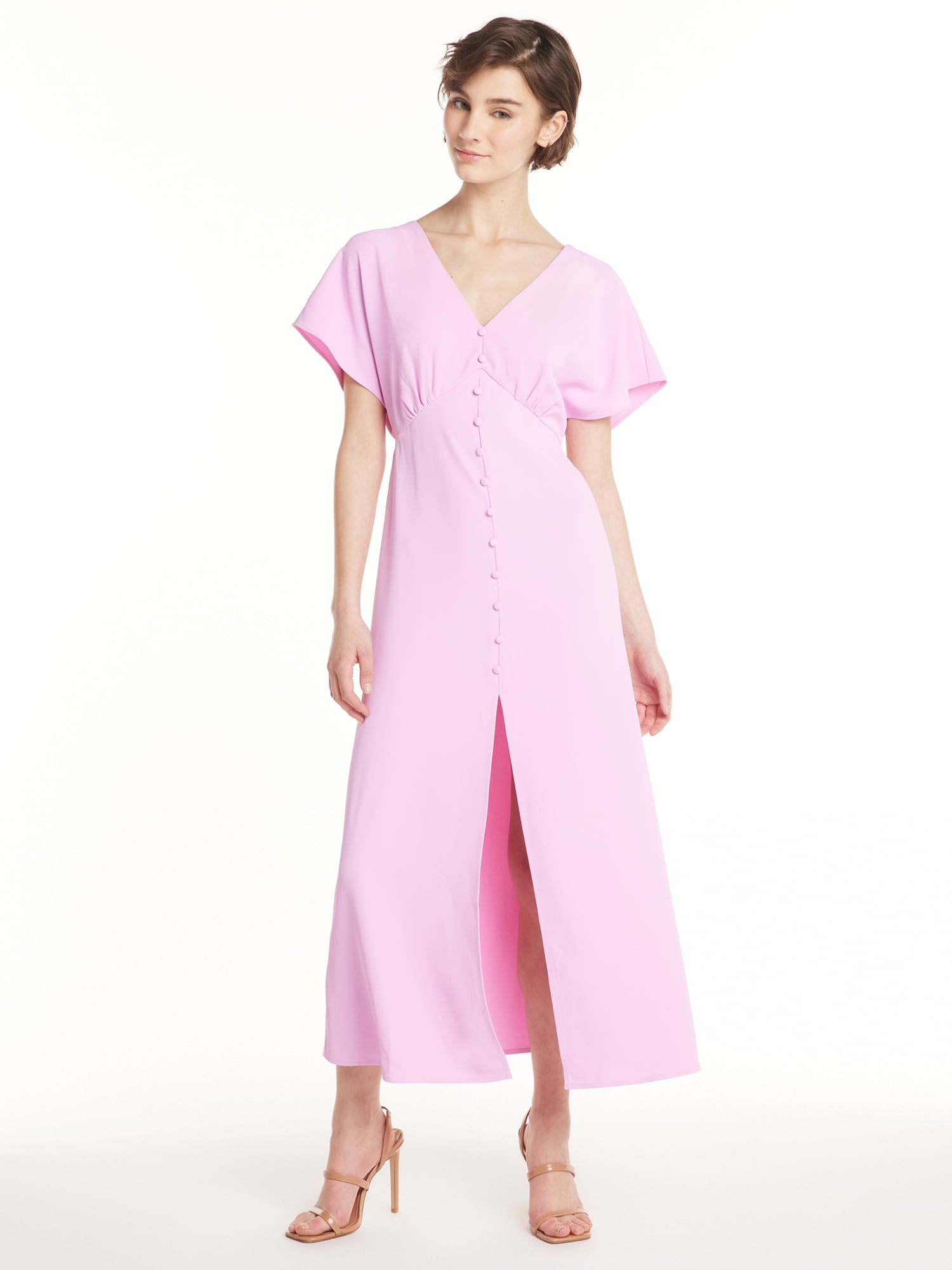 Label Rail x WhatSmitaFound Women's Button Down Maxi Dress with Short