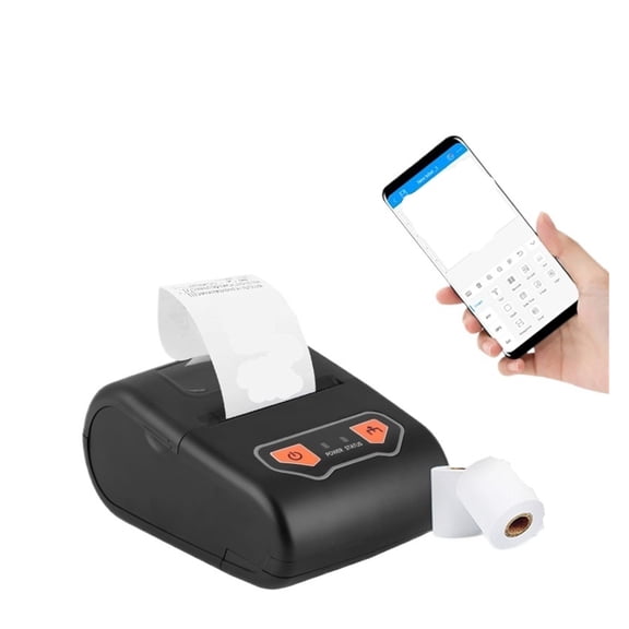 Label Receipt Thermal Printer 58mm 2 in 1 POS Printing Mini Mobile Portable Bluetooth Maker