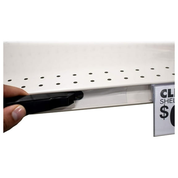 Label Strip Tool 10-Pack - Gondola Shelf Fastener Remover - Ticket Channel Pry Scraper - Black - Retail Display Accessories