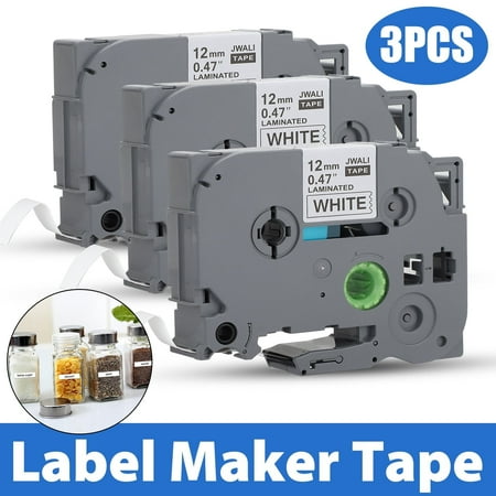 Label Tape, TSV 3 Pcs Compatible Label Tape Replacement, Fits for Brother P-Touch TZe-231 TZe Tape, 12mm 0.47 Laminated White TZ Label Maker Tape, Compatible with Brother PT-H110 PT-D210 PT-D200