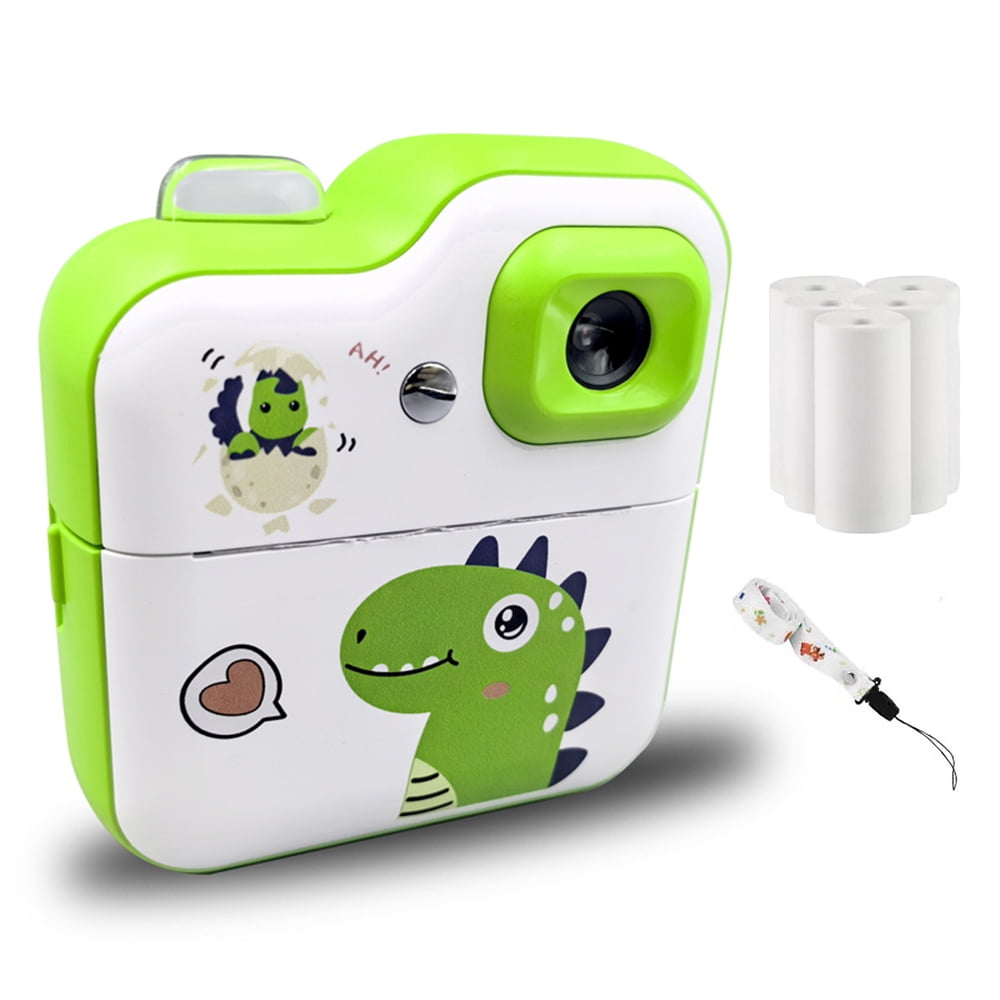 Label printer,3 Rolls White Support 1080p Video White Print Paper Camera Thermal Printer Screen Camera Support 2.4 Inch Screen With 3 Rolls Thermal Printer 2.4 Printer 2.4 Inch Inkless With 3