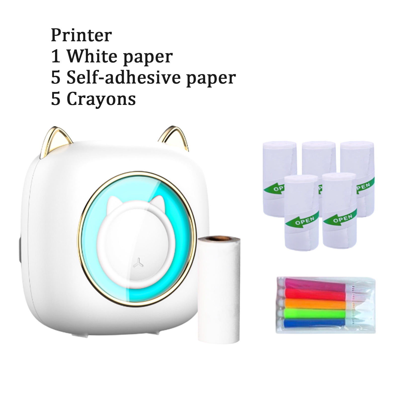 Label printer,Handcraft List Notes Pocket Printer List Notes Journal Receipt Paper Sticker Diy Handcraft List 203dpi Picture Label Bt 203dpi Picture Paper Sticker With Printer Bt 203dpi 5