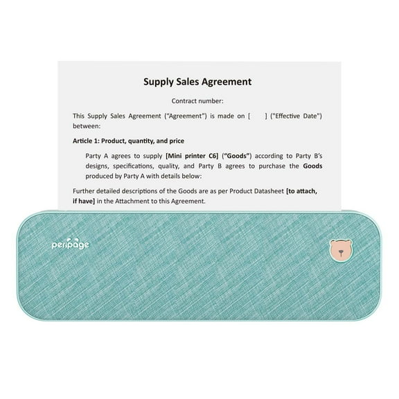 PeriPage-2 PeriPage A4 Paper Printer Direct Thermal Transfer Wirless Printer Mobile 210mm Mobile Photo Printer USB Connection with 1 Roll Thermal Paper Support 2''/3''/4'' Paper Width Printing PDF