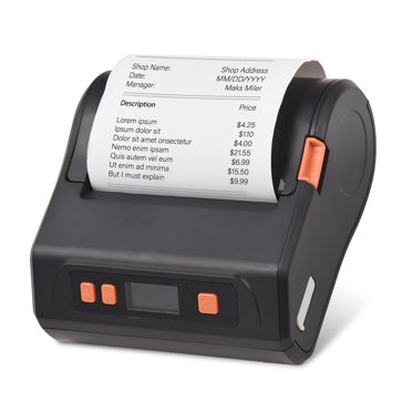 Portable Bluetooth Thermal Receipt Printer - 80mm Mobile Printer For Small Business