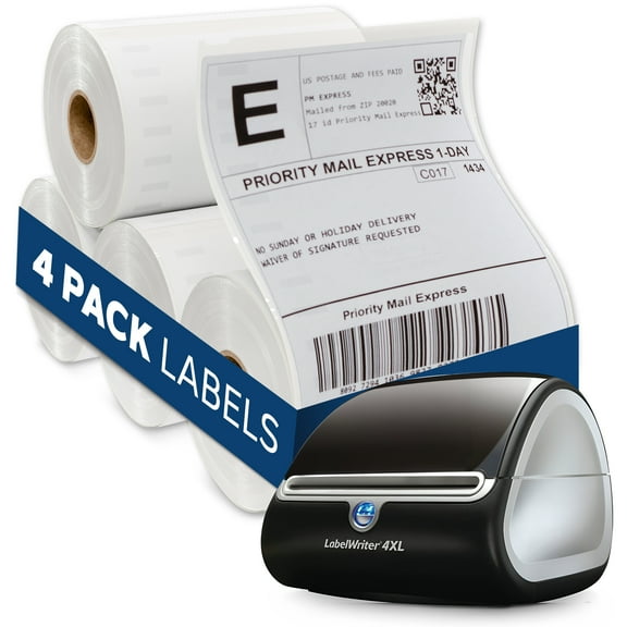 LabelMe 4x6 Shipping Labels - 4x6 Thermal Labels, Compatible with DYMO 4XL, Rollo & Zebra Label Printers, Replaces Dymo 1744907 Perforated Strong Adhesive, 250 Per Roll (4 Rolls | 1000 Labels)