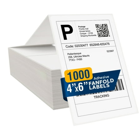 LabelMe 4x6 Thermal Labels - 4x6 Labels, Shipping Labels, 4x6 Fanfold Label Paper- Thermal Printer Labels for USPS, FedEx, UPS 1000 Labels