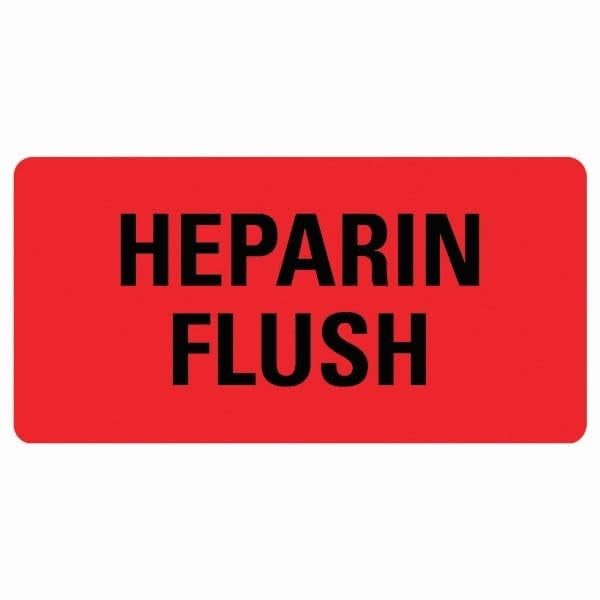 LabelValue.com | HEPARIN FLUSH Medical Healthcare Labels 500-2